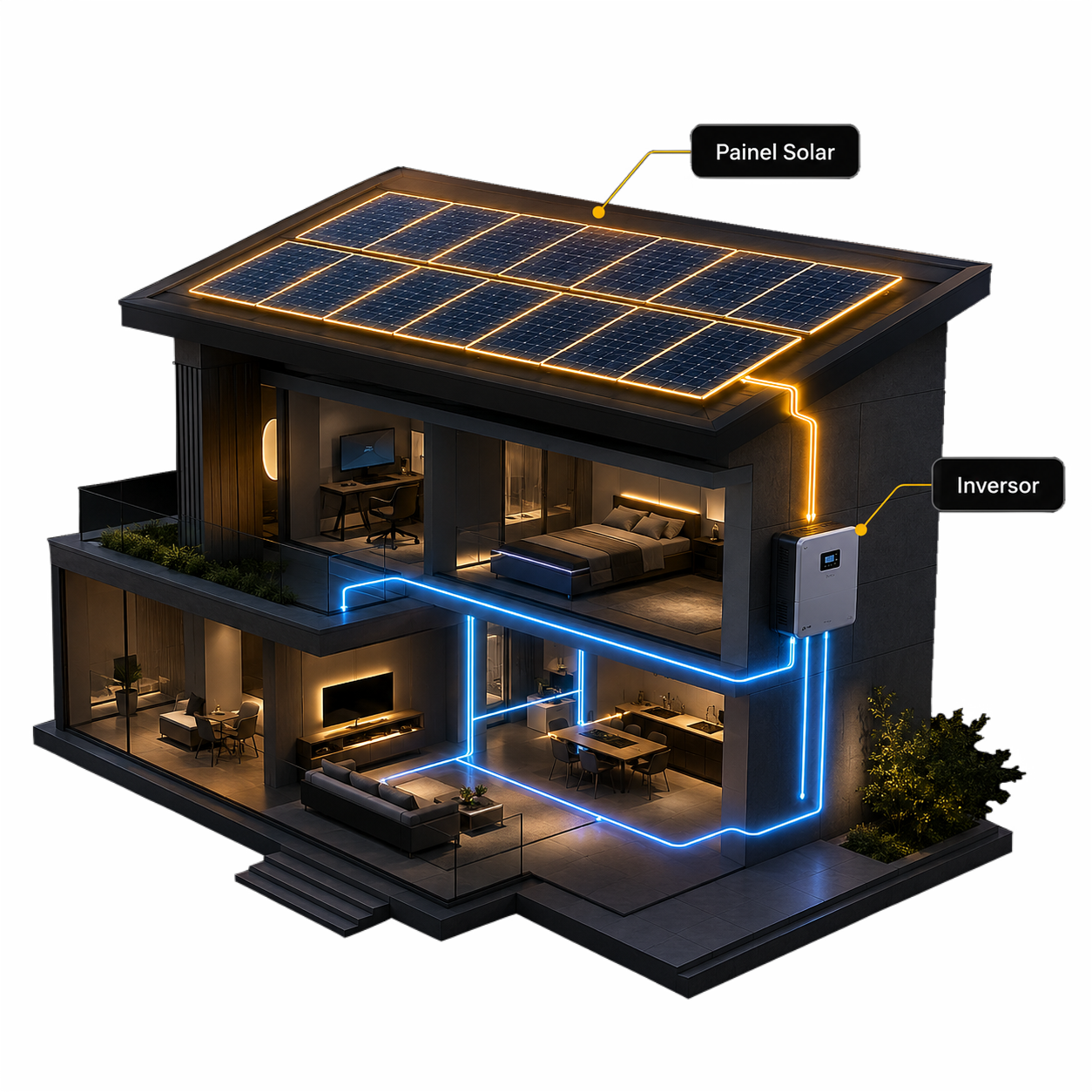 Infográfico 3D da Anatomia do Sistema Solar